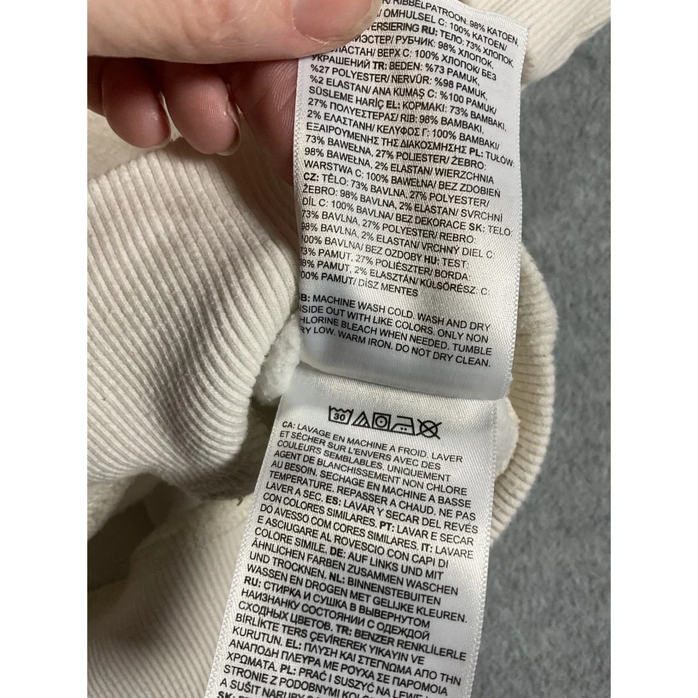 The North Face Mens Hoodie Off White Cream Never Stop Exploring Medium 2418